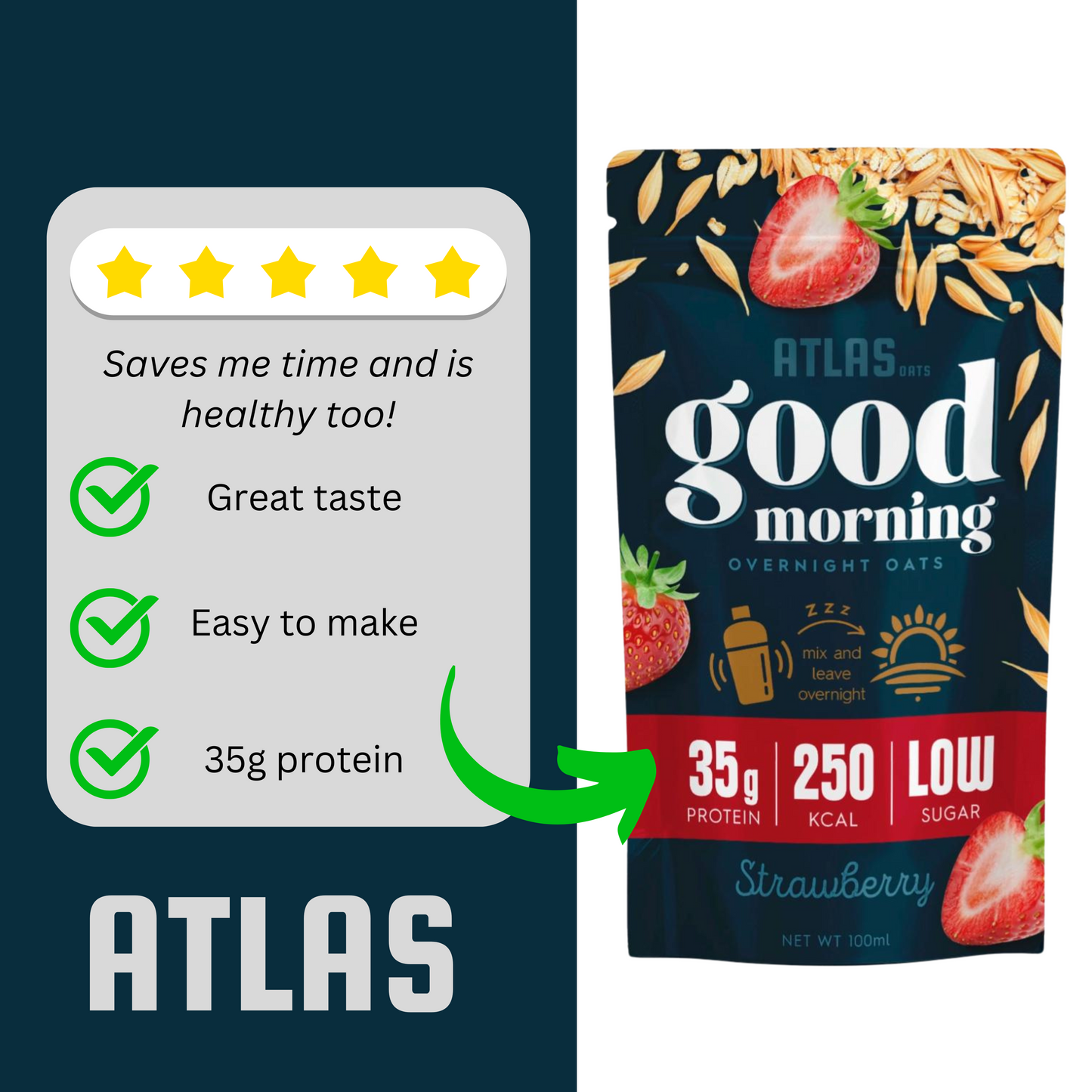 Strawberry Overnight Oats - Box of 16